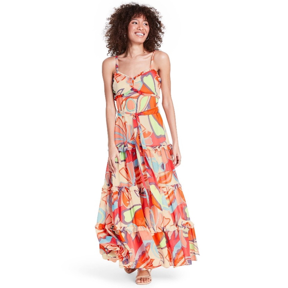 NWT ALEXIS x Target Floral Tiered Maxi Dress